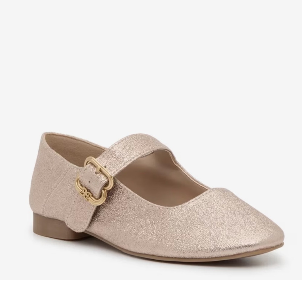 Sam Edelman Girls Maeve Michaela Sparkling Gold Dress Shoes